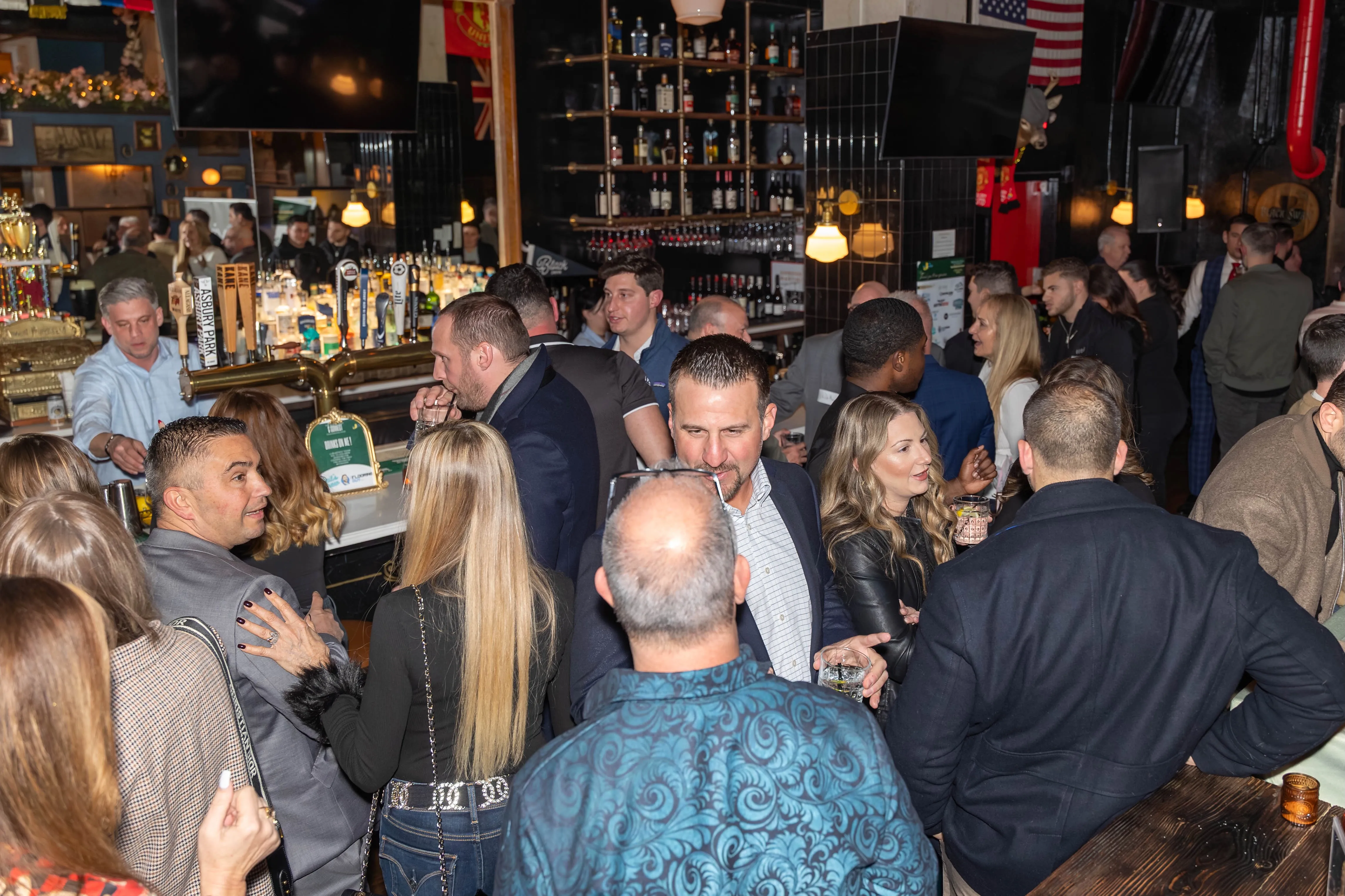 Packed networking floor during a Battle Connects event at The Black Swan