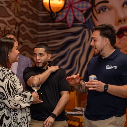 Guests networking during a Battle Connects evening